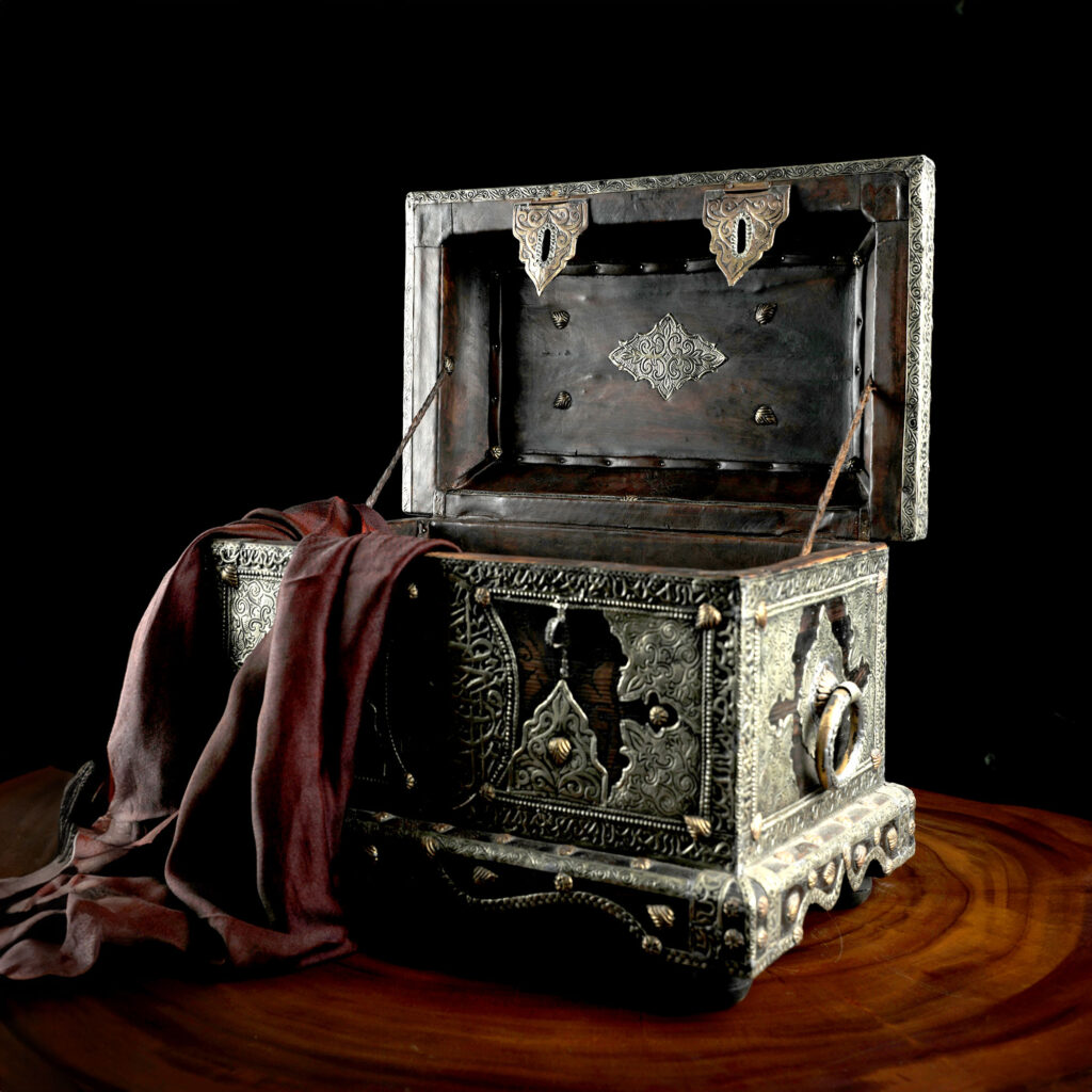 High-end commercial photography of luxury Arabian majlis and traditional furniture sets