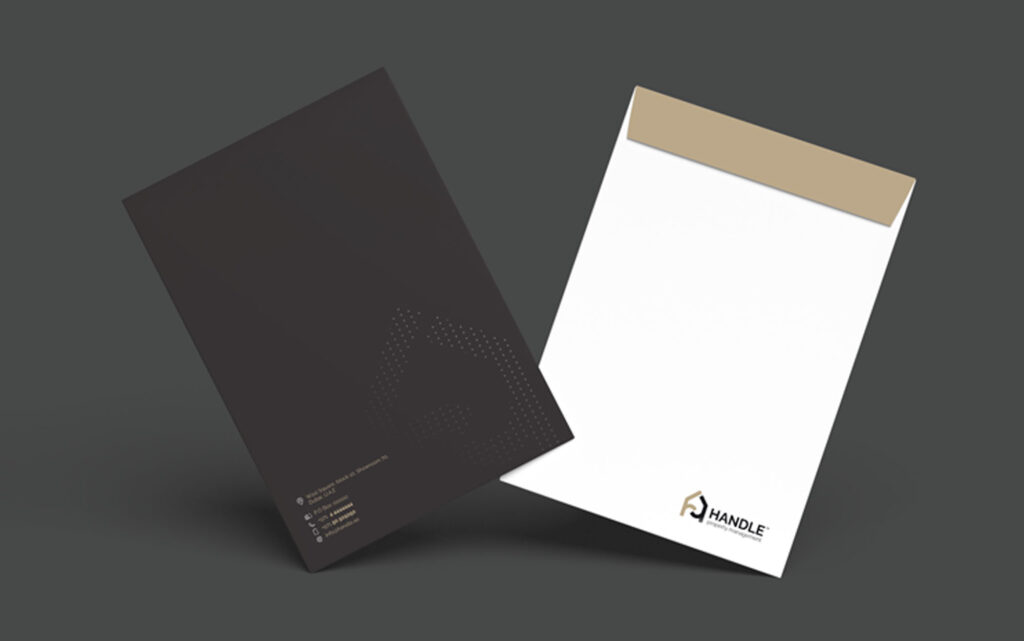 Minimalist and modern visual identity elements for real estate and property management branding